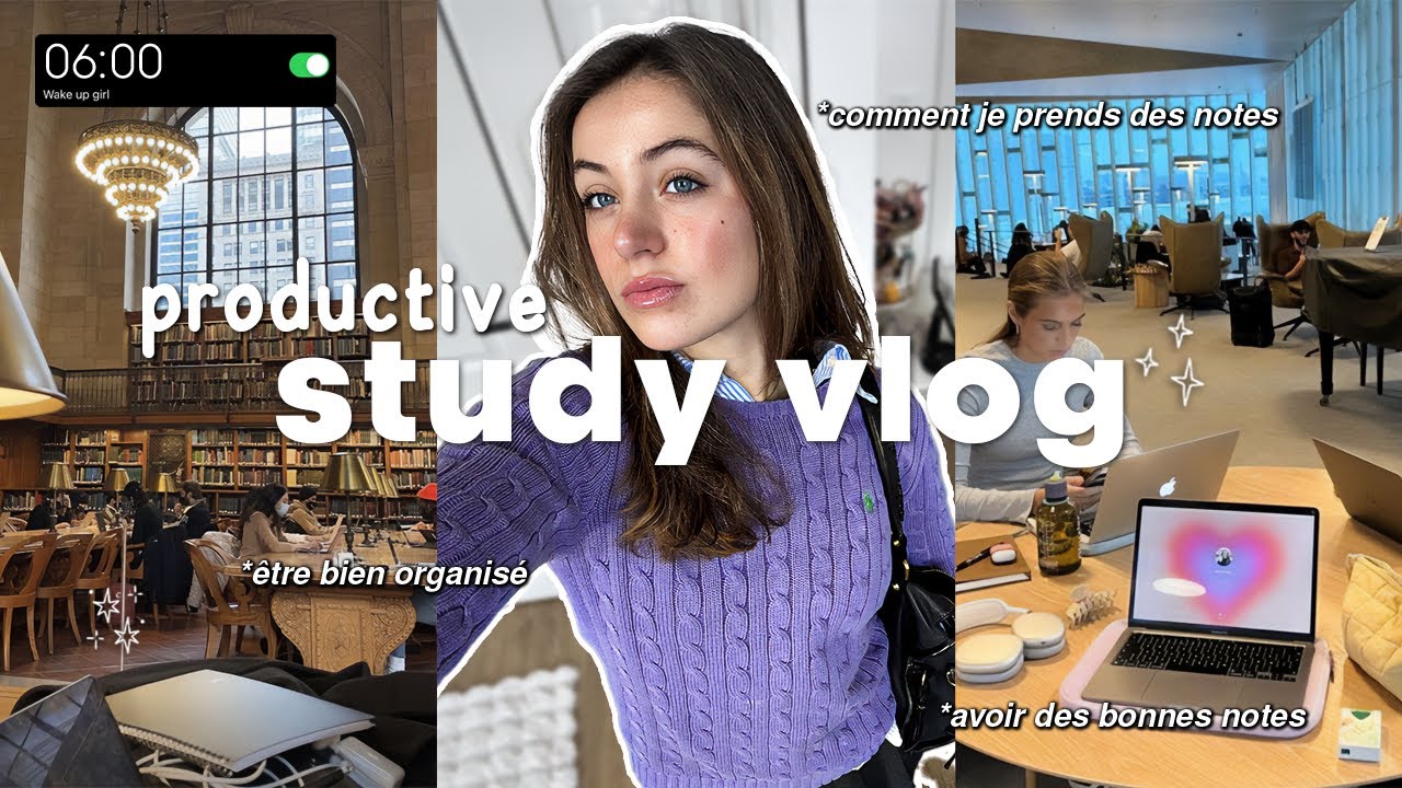 STUDY VLOG - Semaine Productive Cours/Université 🎧ྀི☕📝
