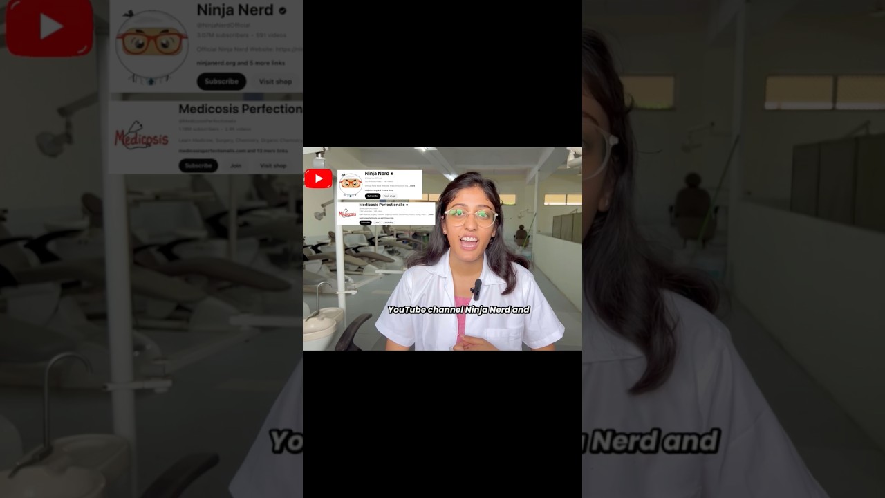 YouTube channels to study 1st year BDS subjects 👩&zwj;⚕️📝 #dentalstudent