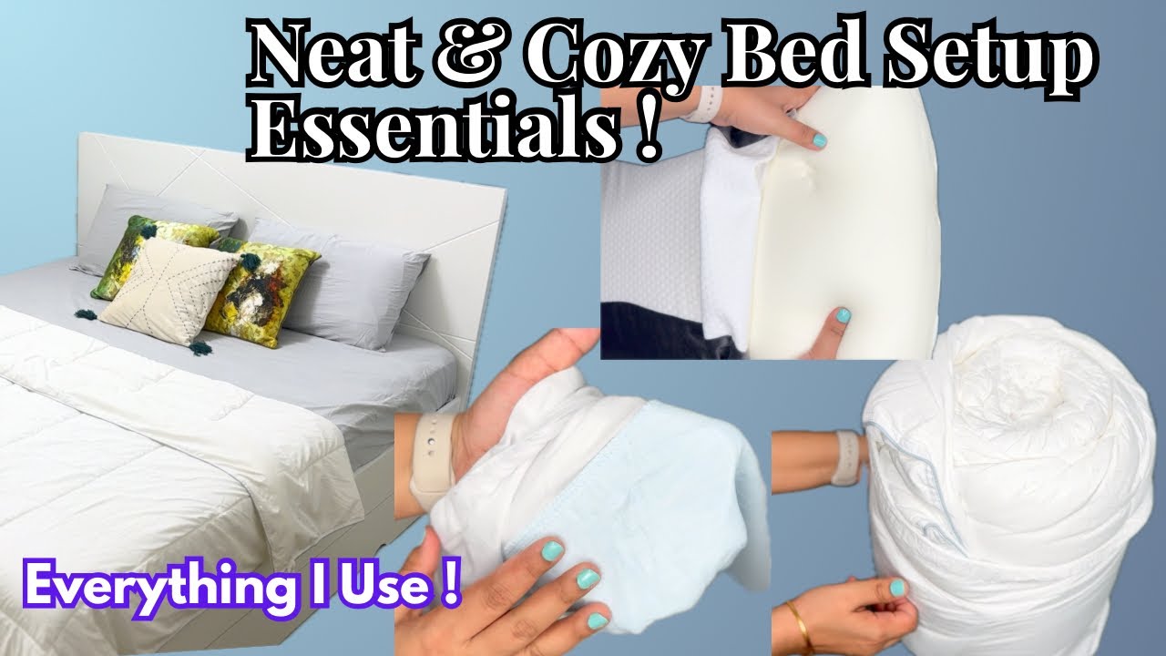 Bed Makeover | Comfy & Clean Bedding Essentials | How to Setup a Real Bed 🛌