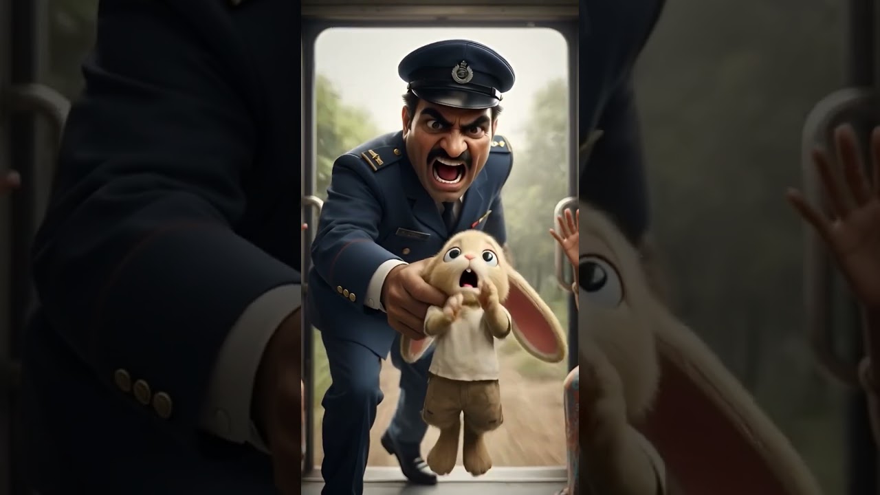 Brave Bunny Saved the Train From Bomb 😱🐰 | Emotional Hero Story#tinybunnyTV