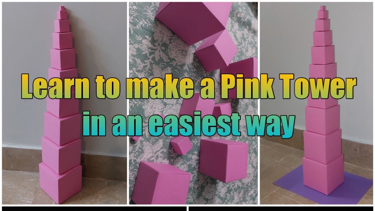 How to make Cubes for Pink Tower | Paper Pink Tower