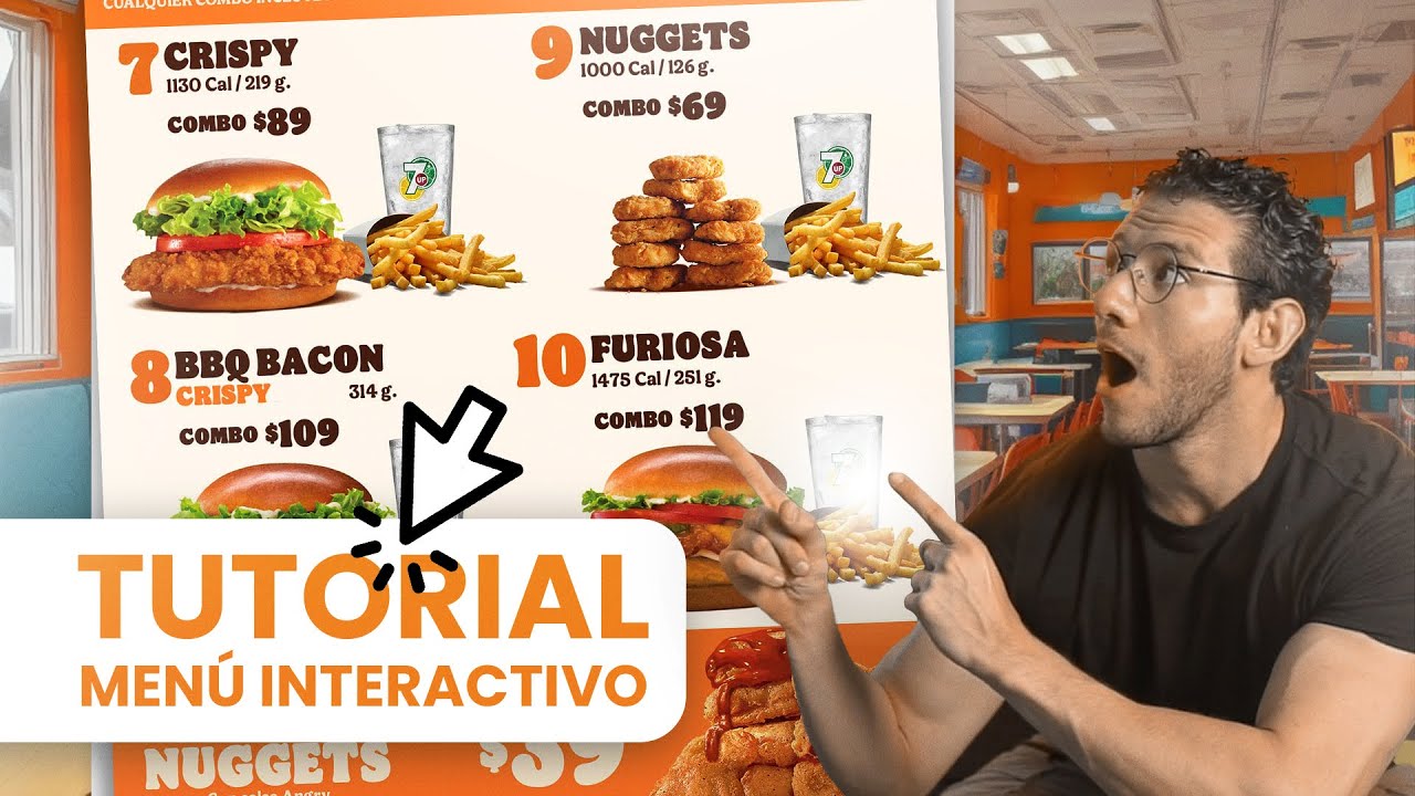 Crea MENUS ANIMADOS y PROFESIONALES para Cualquier RESTAURANTE 🍔