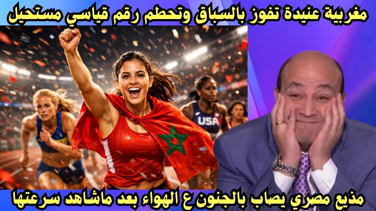  مغربية تصدم مذيع مصري اعتقد انها تتعاطي المنشطات لسرعتها الجنونية  وفوزها الساحق