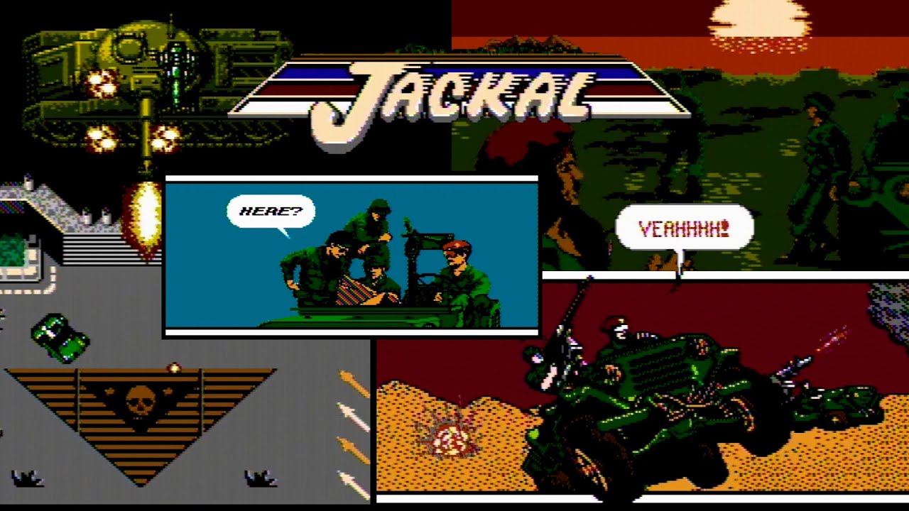 Jackal - full playthrough - Konami, 1988 - NES (Nintendo Entertainment System) aka Top Gunner