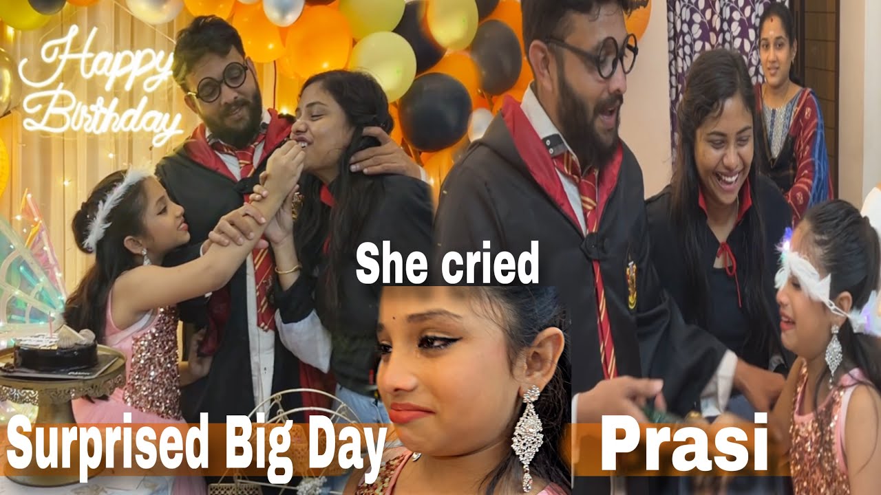 பேய் குடும்பம் Party👻 Prasidhya 1st surprise birthday party ❤ prac Got Emotional & shocked Crired😭