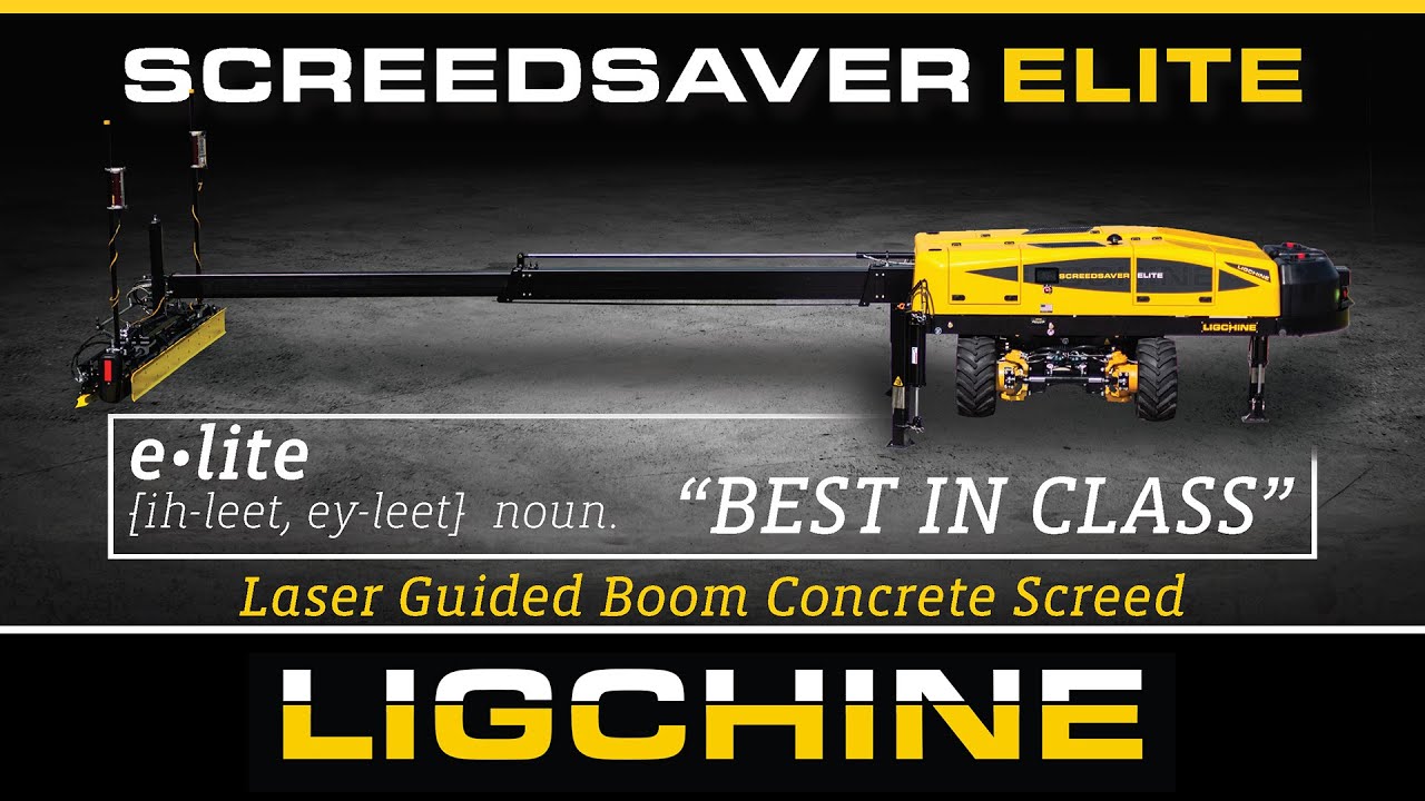 SCREEDSAVER ELITE Laser Guided Concrete Screed Handles a Large Industrial Parking Lot Concrete Pour