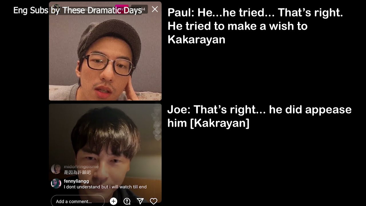 [Eng Subs] Rainless Love in a Godless Land 無神之地不下雨 Fu Meng Bo & Joe Cheng IG Live Talking Romance