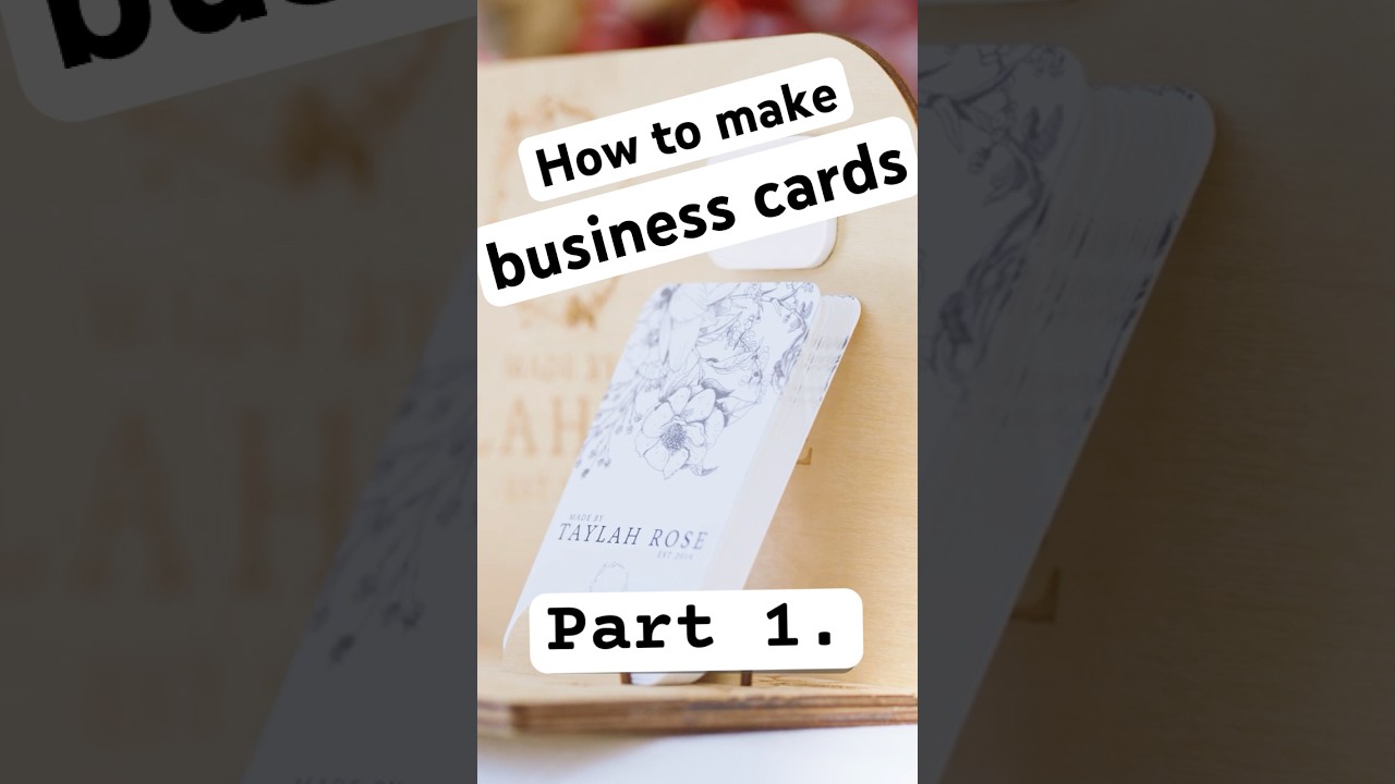 How to make business cards - 1/4  #smallbusinessbranding #businesscard