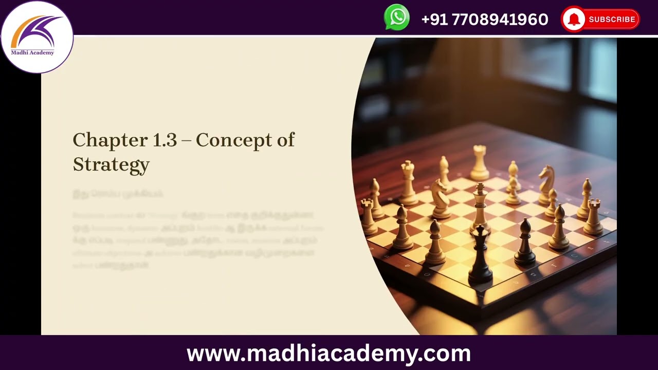 Intro to Strategic Management – Chapter 1 (1.1 to 1.3 )Overview in Tamil | CA Inter SM Full Guide