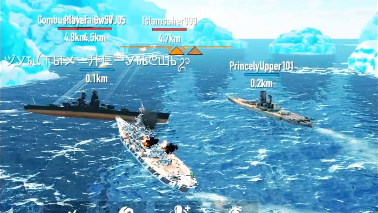 {Battle Of Warship}🏴‍☠️ | USS Montana 🔥 VS  Yamato & 2 Montana | #gaming