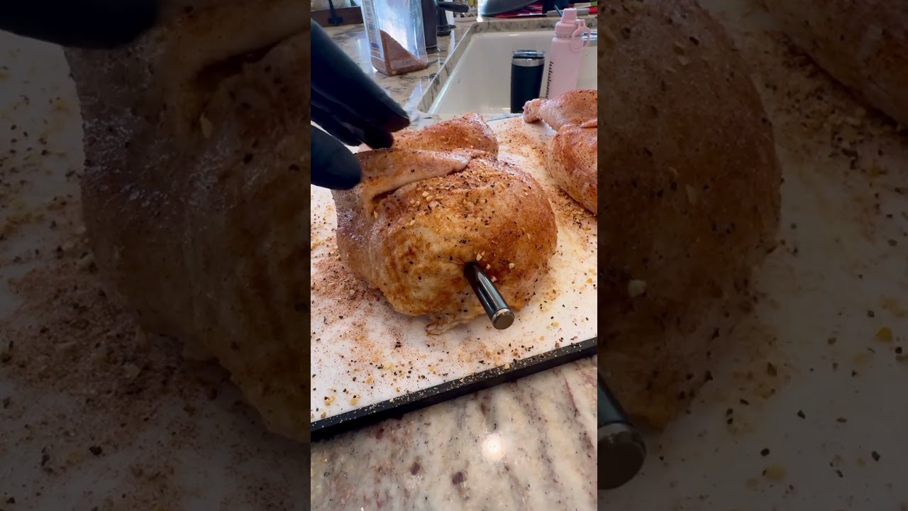 Want perfect BBQ? #bbq #bbqtool #thermometer #smokedchicken #bbqchicken #easybbq #themeatstick #yum