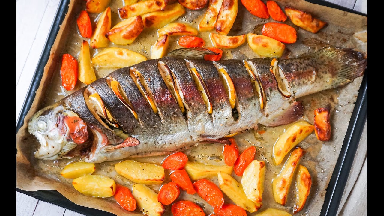 Запеченная форель Рыба в духовке Как быстро и вкусно пожарить рыбу Рыбные рецепты