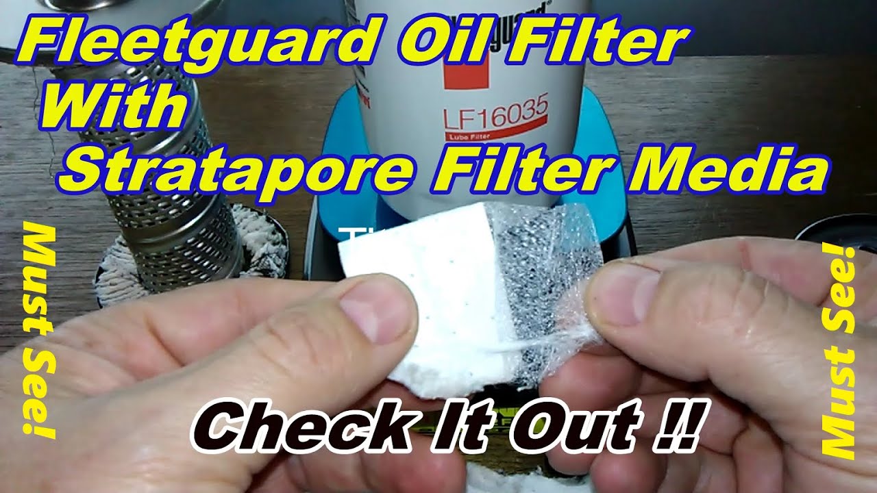 Fleetguard Diesel Oil Filter Cut Open FL16035