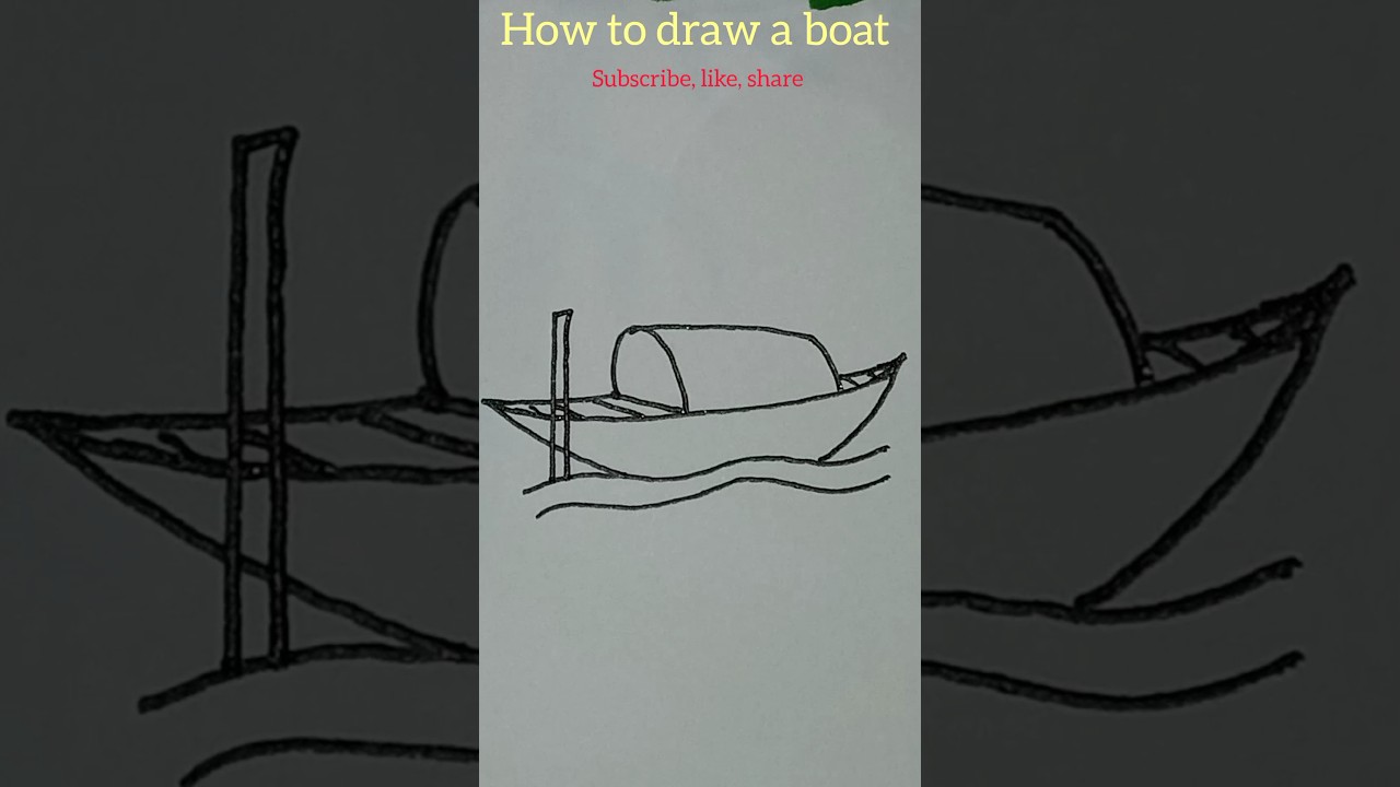 How to draw a boat/সহজে নৌকা আঁকা শিখি