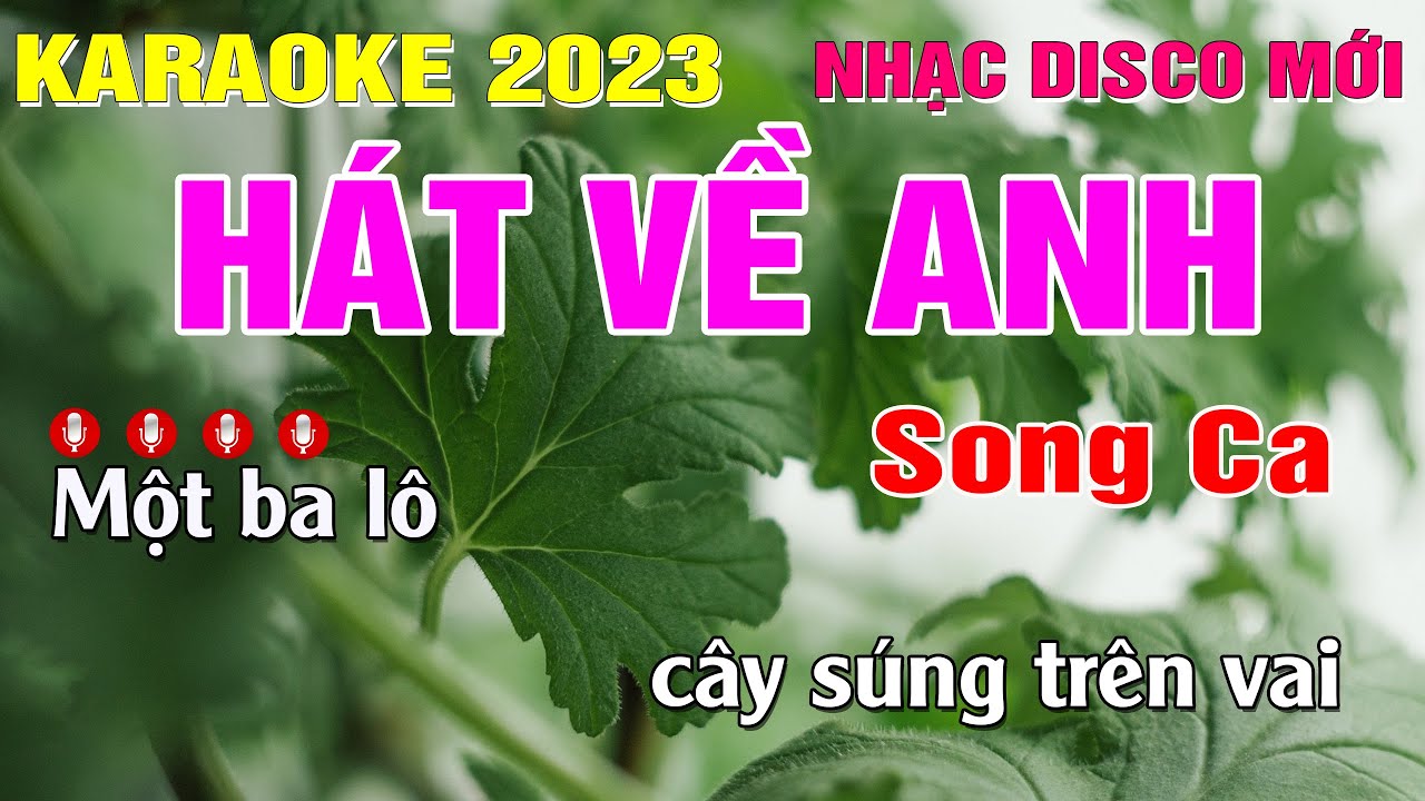 Hát Về Anh Karaoke Song Ca (A#m) Nhạc Sống Phối Mới | Trung Hiếu