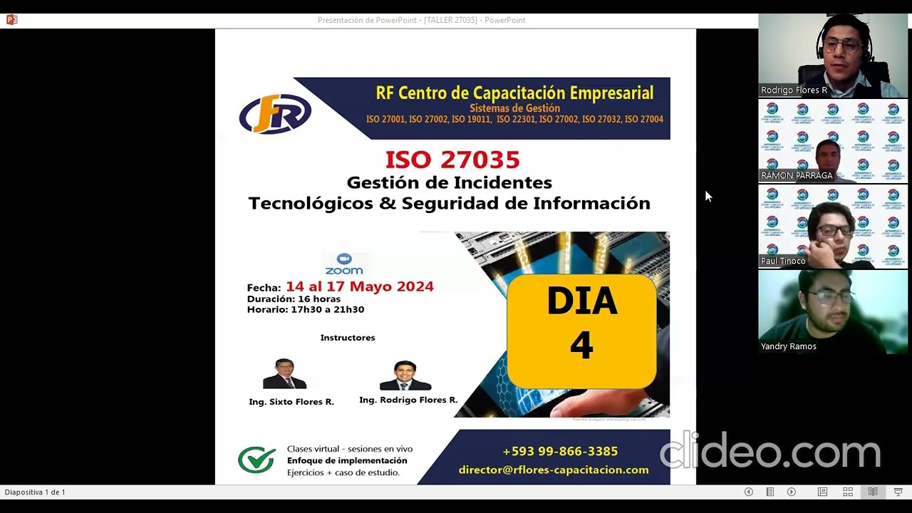 2024 Mayo_ ISO 27035 Gesti&oacute;n Incidentes IT & SI_ COOP Once Junio , COOP Calceta, Banco Loja, BANRED