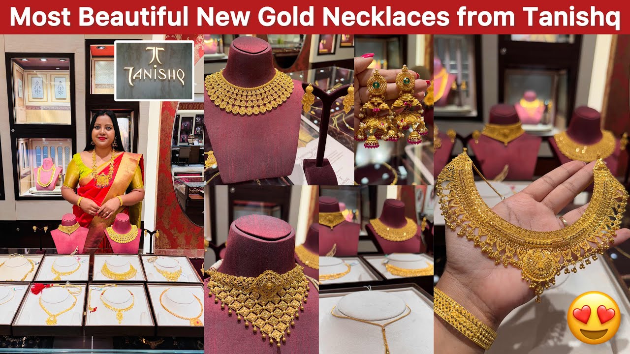 Beautiful 🤩 22KT gold necklace “Huge” collection from Tanishq | Traditional necklaces for occasions✨