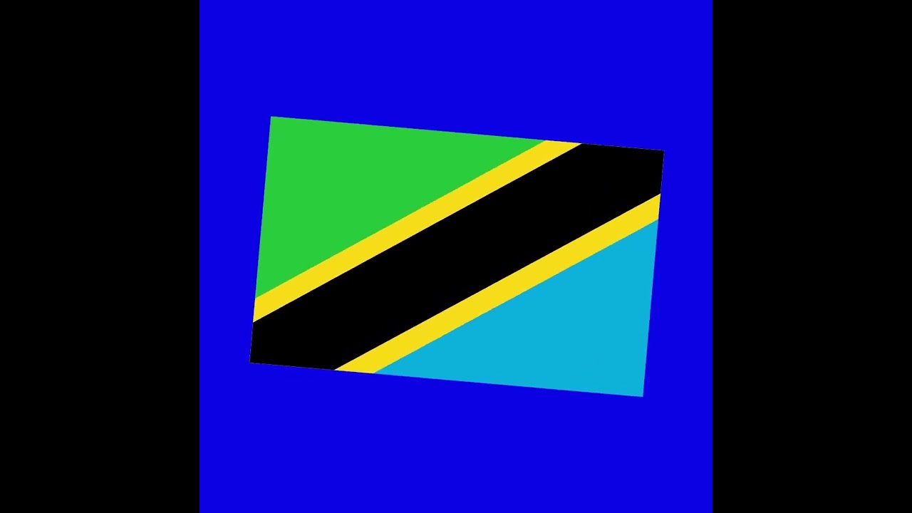 tanzania 2d flag green screen flag animation