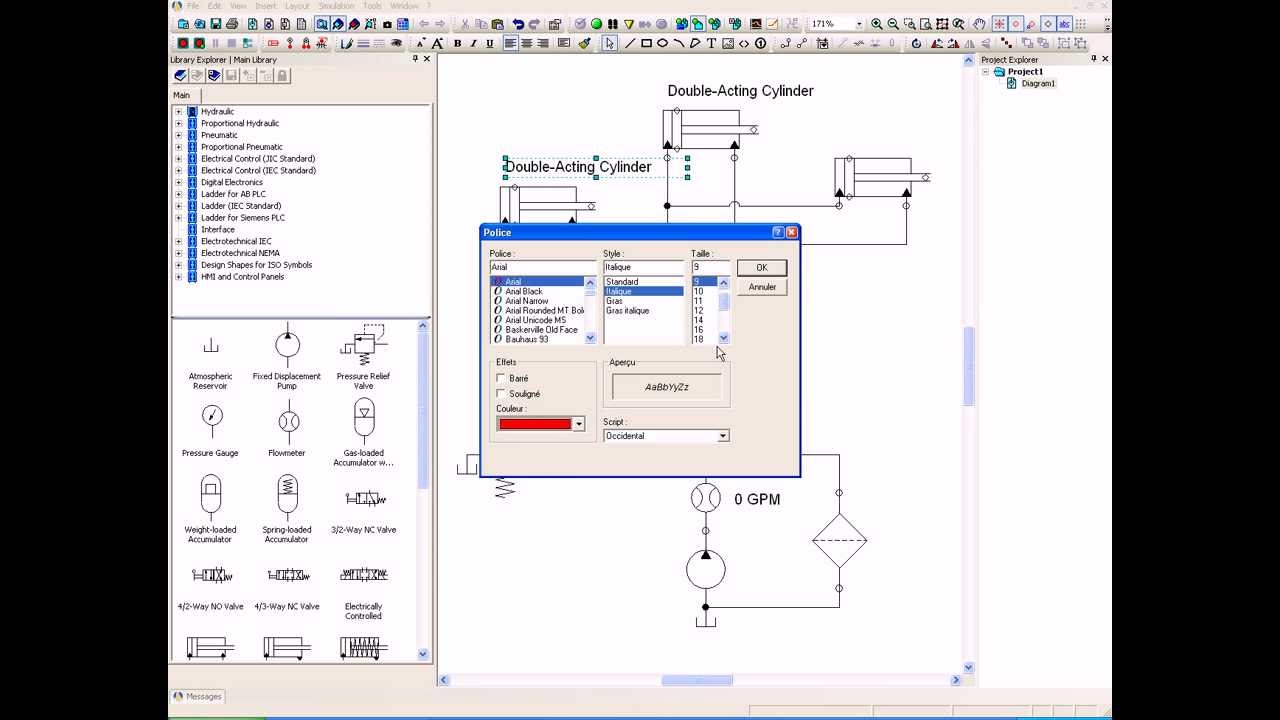 Catalog and report information - Hydraulics, Automation Studio&trade; Educational Edition