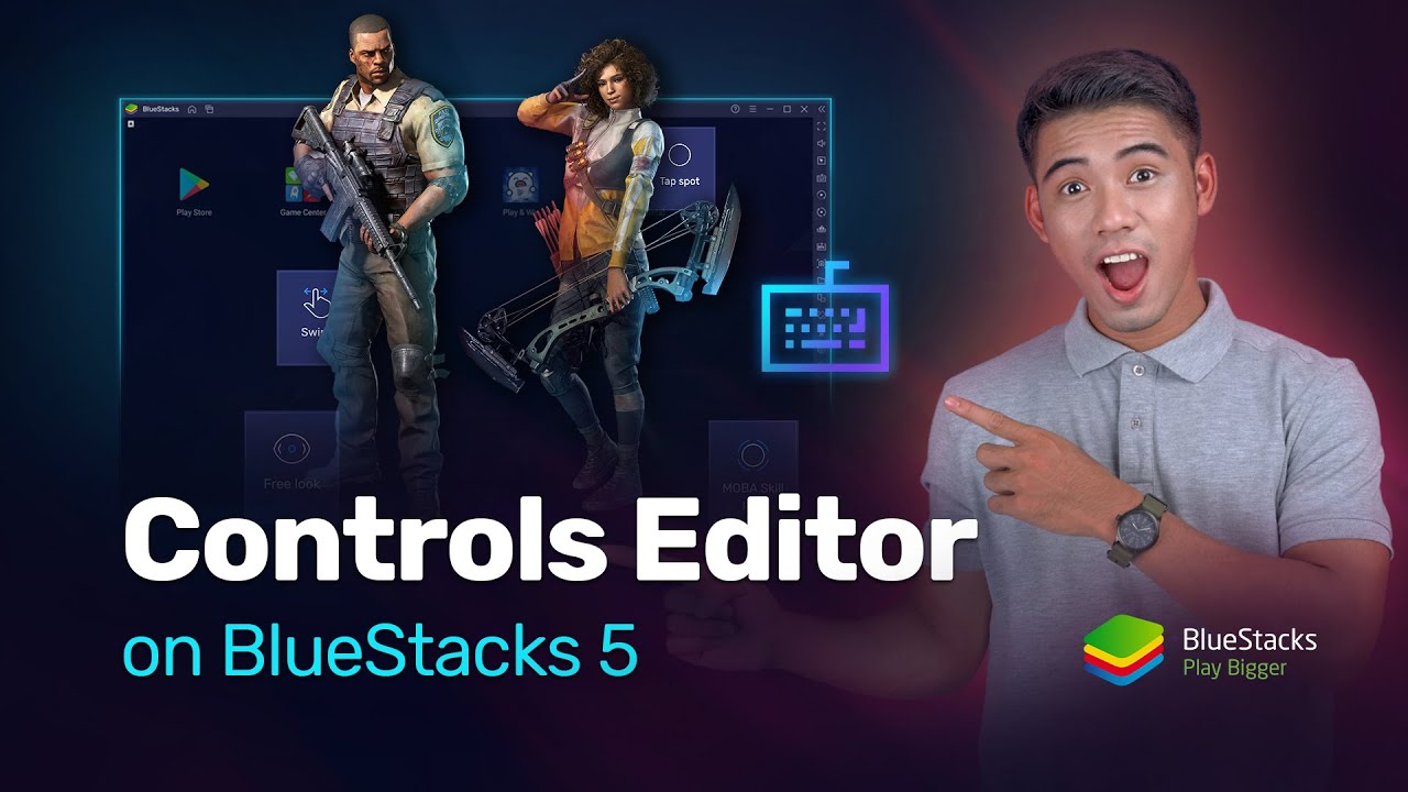 Редактор элементов управления в BlueStacks 5