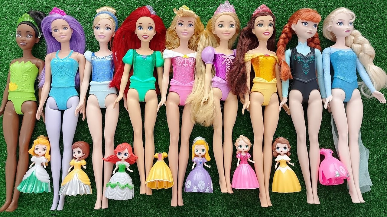 Mattel Disney Princesses Dress up Ariel, Rapunzel, Belle, Tiana, Sindirella, Mulan DIY