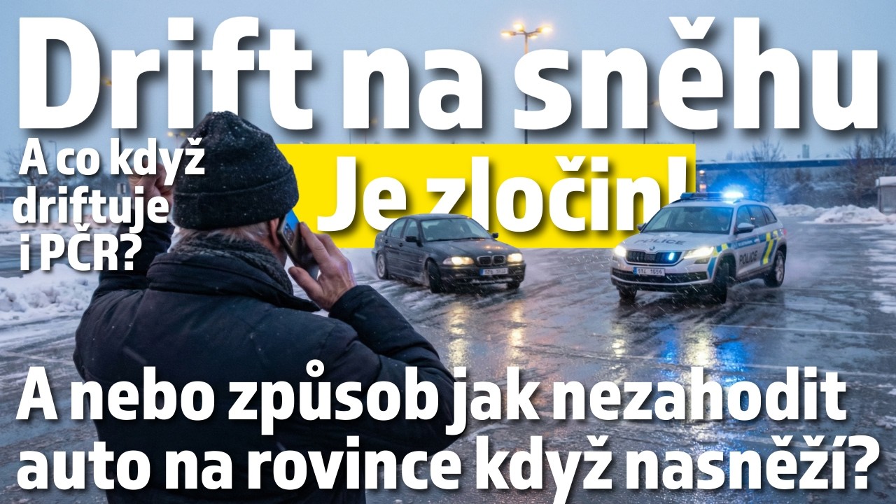 Drift na sněhu je zločin! Nebo způsob jak nezahodit auto na rovince až nasněží? A co ta Policie?