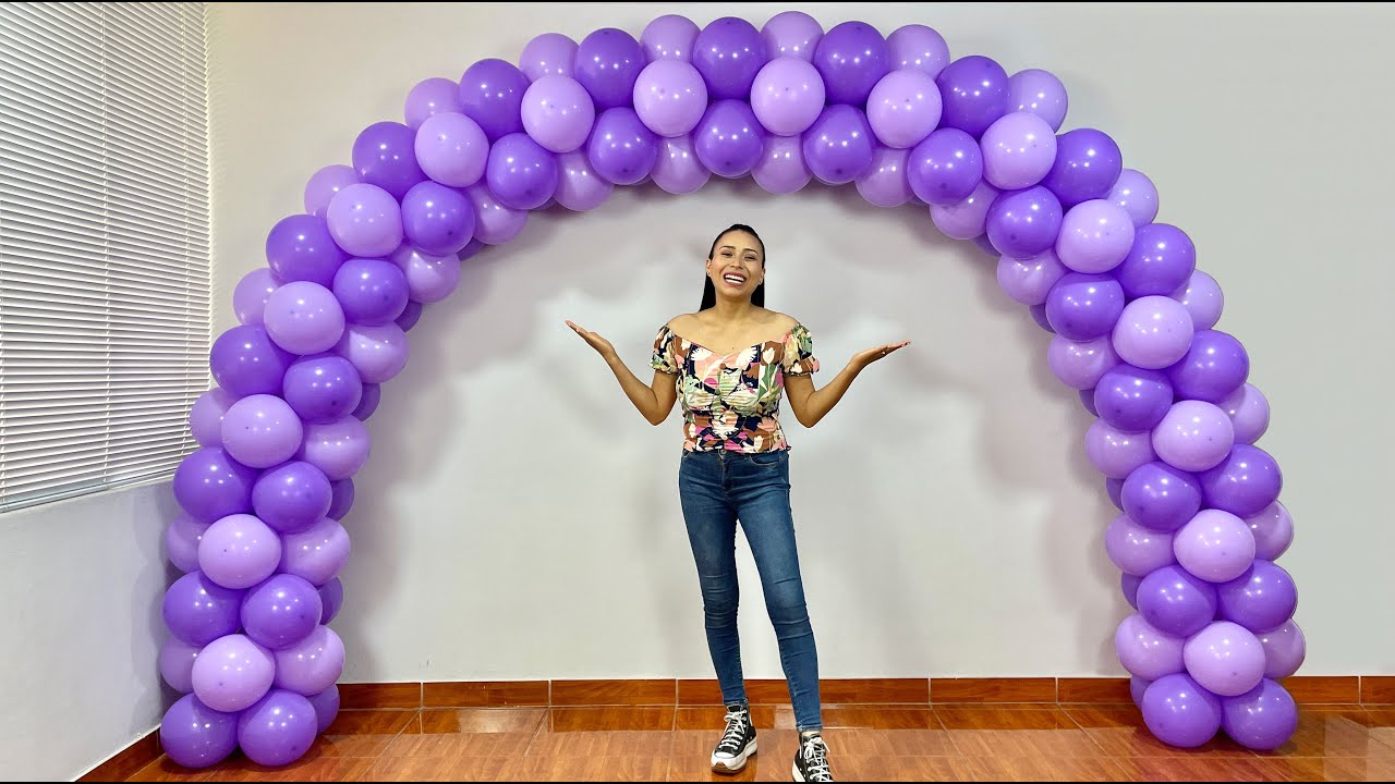 Como hacer un Arco de Globos sin Estructura - 🎉 How to make balloon arch without stand 🎉