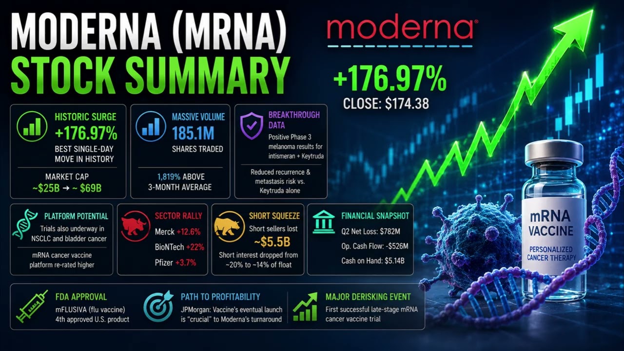 MODERNA (MRNA) UPDATE: Stock Explodes 177% in the Biggest Day in Company History