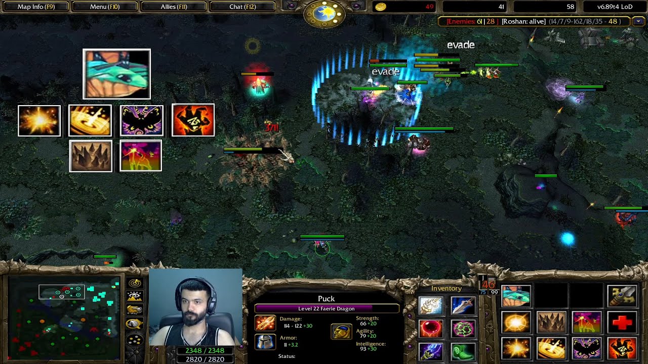 Dota Lod Atinad Gameplay-Best MidLane- Puck Leshrac Doom-داستان های من با هیروی پاک