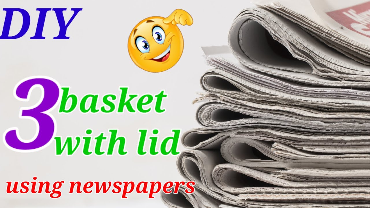 TOP 3 Storage Basket with lid | Newspaper Multipurpose Basket with lid