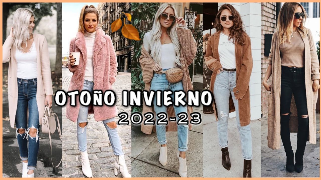 MODA OTO&Ntilde;O INVIERNO 2022/23 OUTFITS Utilizando Cardigan y Abrigos para temporada de Invierno 2022
