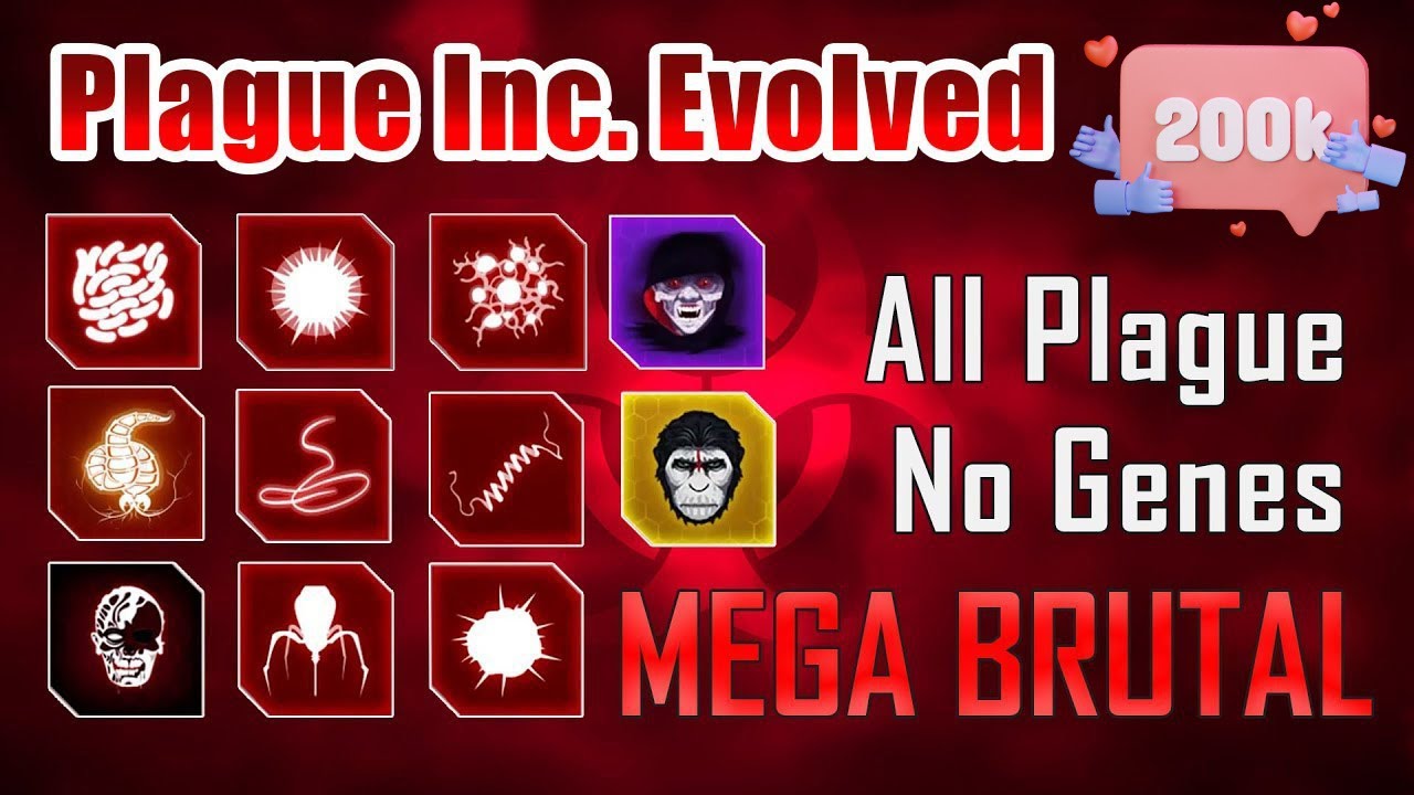 Plague Inc Evolved | All Plague Mega Brutal No Genes Compilation