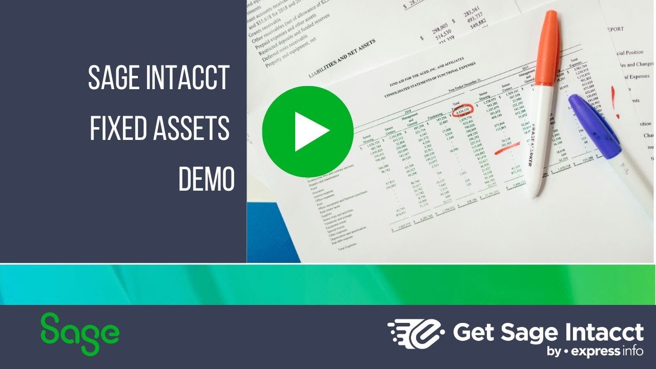 Sage Intacct Fixed Assets