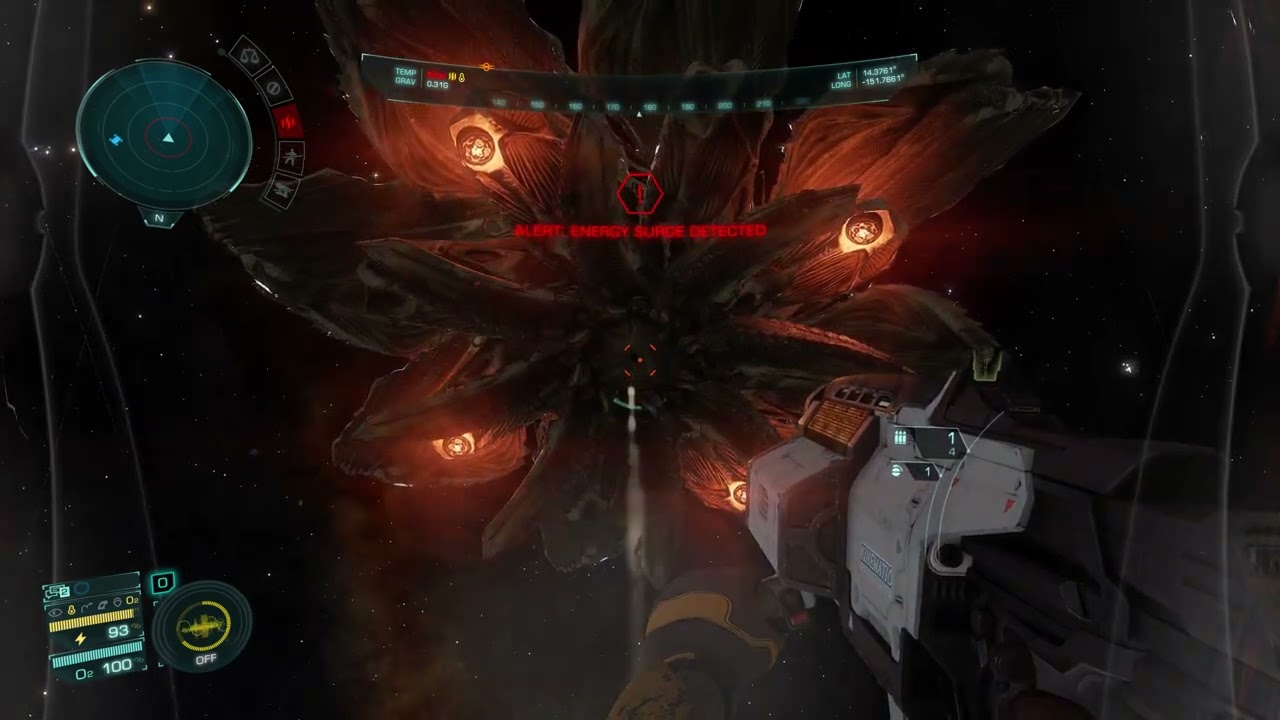 Elite Dangerous on foot Thargoid battle.