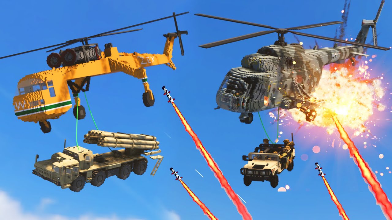 Realistic Helicopter Shootdowns & Crashes with Ragdolls 😱 Teardown Movie
