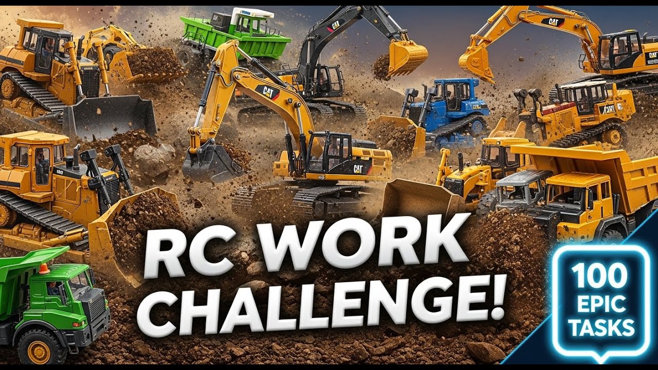 100 Epic Miniature RC Construction Challenges | Bulldozers, Excavators & Trucks