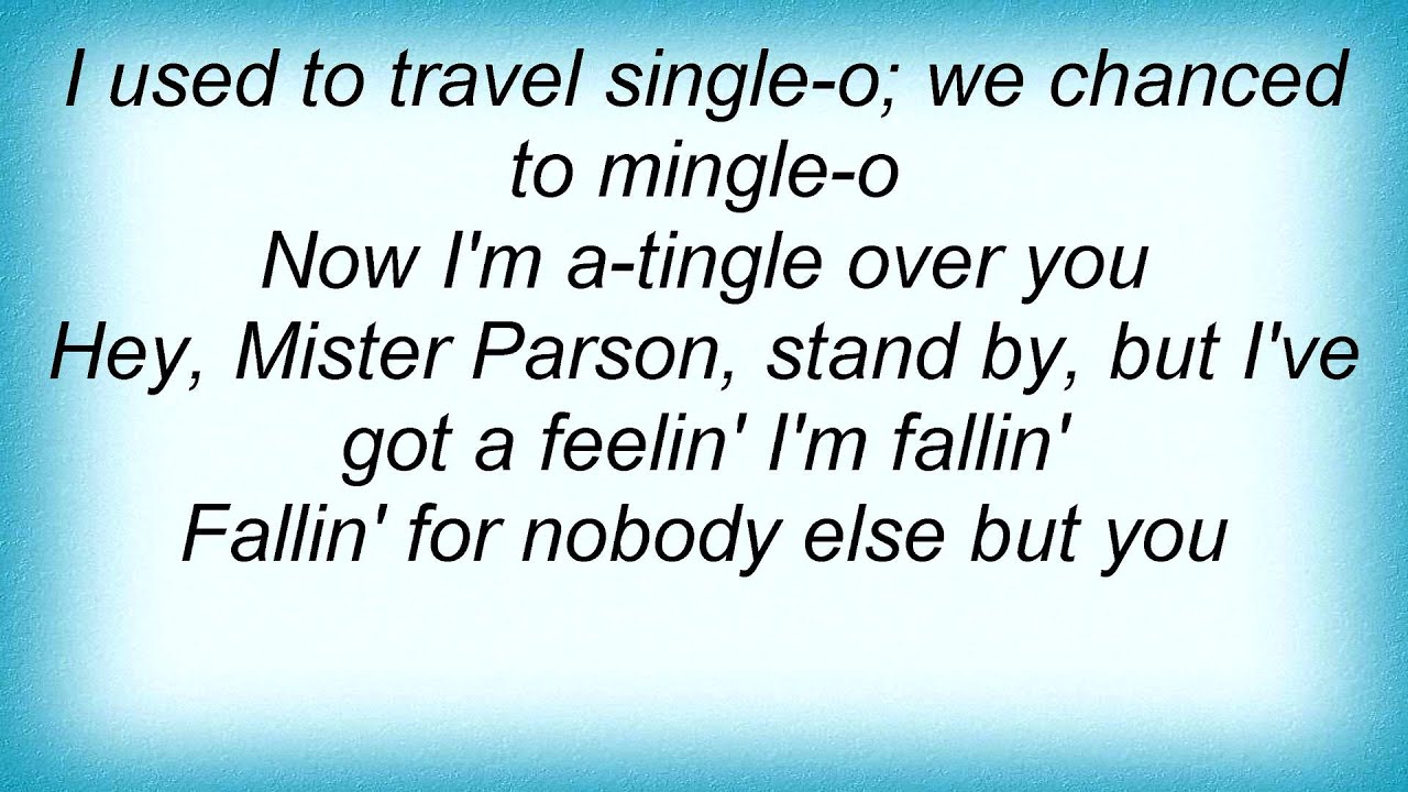 Louis Armstrong - I've Got A Feeling I'm Falling Lyrics