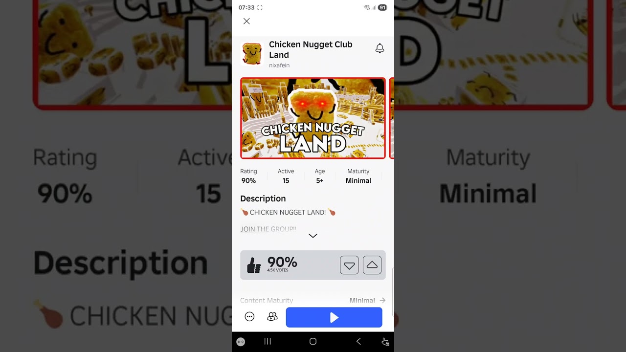 Roblox chicken nugget club...