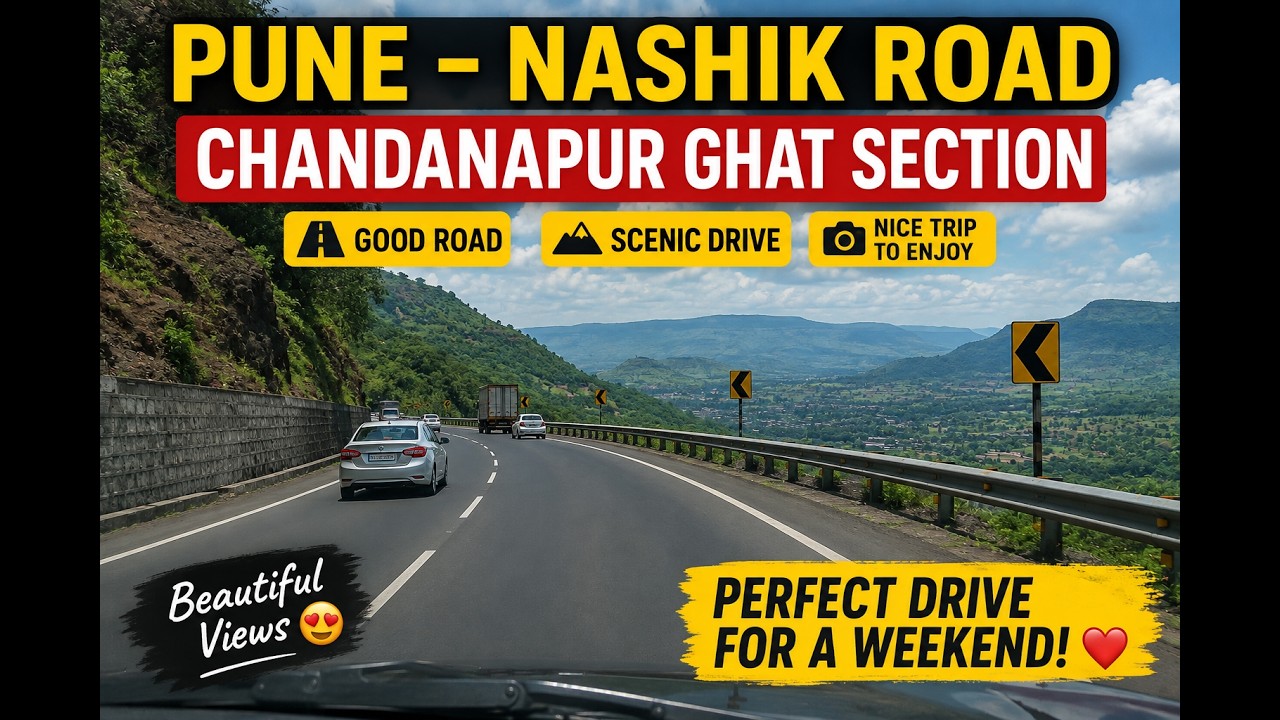 Pune&ndash;Nashik Road | Chandanapuri Ghat Scenic Drive 🌄 | Smooth Roads & Beautiful Views