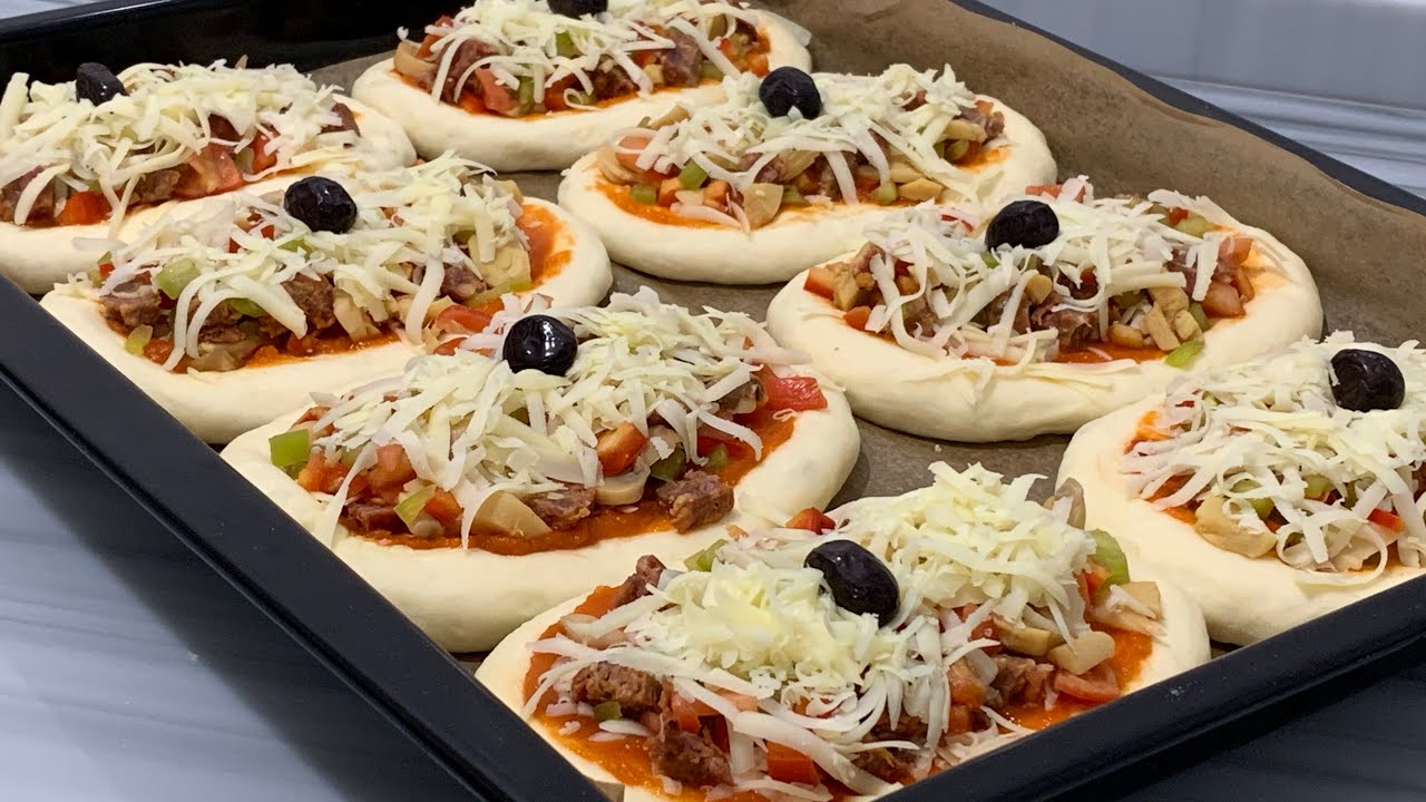 Pizza të vogla 🍕, Receta Ime e Preferuar 🥰Shumë të Shijshme 😋❤️