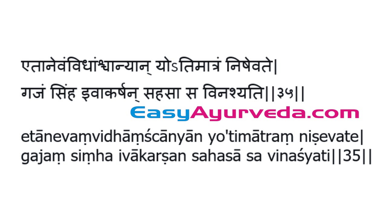 Charaka Sutrasthana 7 Na Vegan Dharaneeya Adhyaya Shloka Recitation