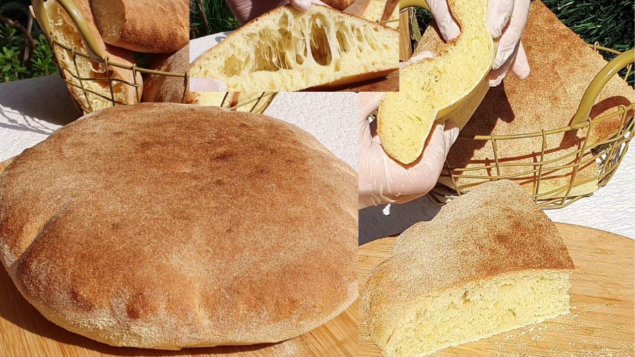 Pain semoule/farine sans pétrissage, ultra moelleux خبز   الميكسور بالسميد و طحين دون عجن اوتعب راءع