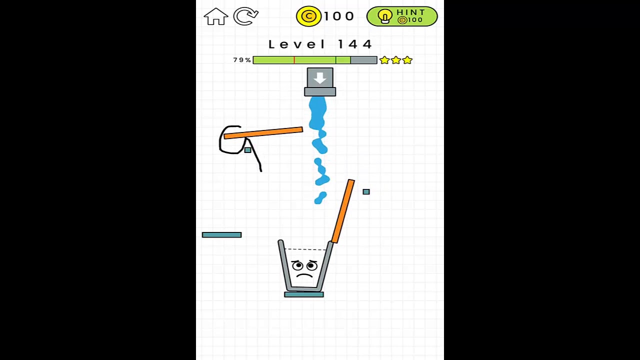 Happy Glass Level 144. 3 Stars Walkthrough