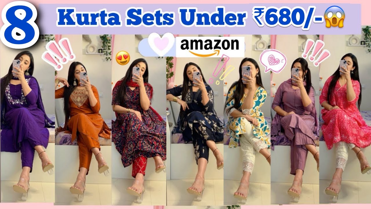 *HUGE* AMAZON KURTA SETS HAUL😍All Under ₹680/-😱Try On Haul | Megha Pandey |  #amazonfinds #fashion