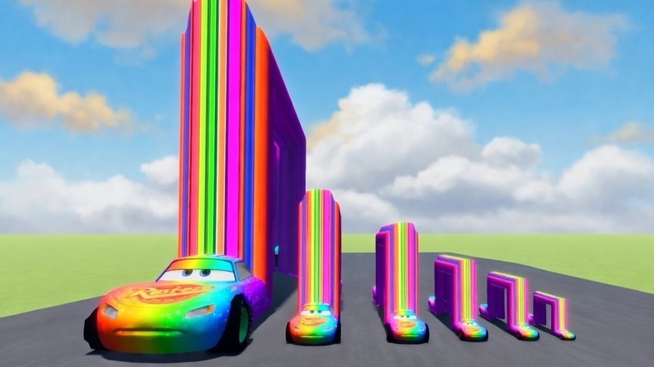 Ultimate Lightning McQueen vs Trains and Impossible Obstacles | BeamNG.drive