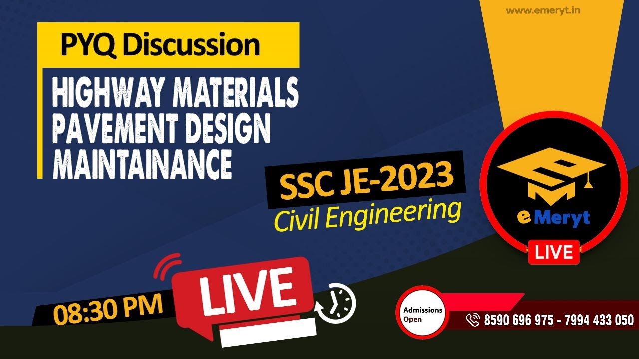SSC JE - 2023 | Civil | Transportation Engineering | PYQ Discussion