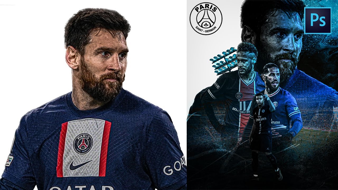 The Professional Football Poster Design | PSG Poster | Photoshop Tutorial |