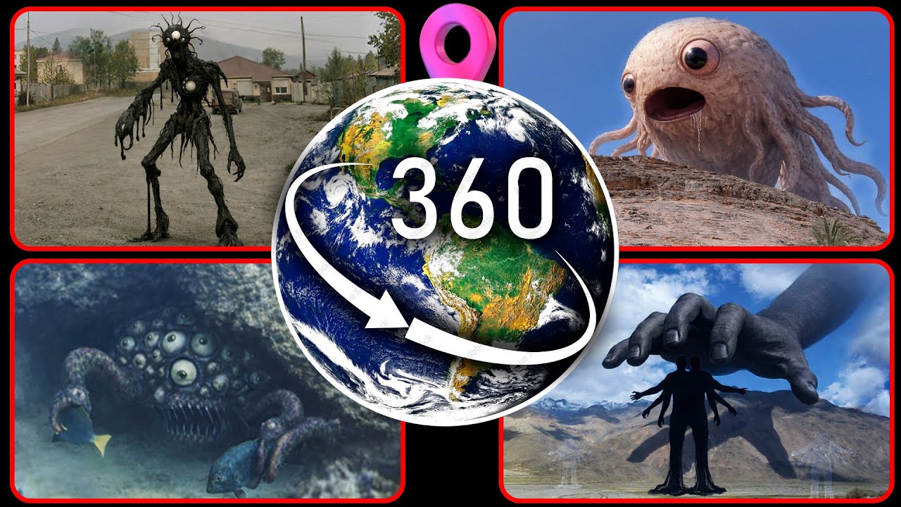 TOP 4 Unexplained Creatures Found on Google Earth! — VR 360°