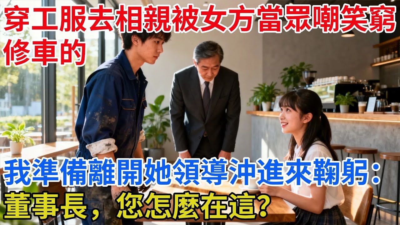 穿工服去相親被女方當眾嘲笑“窮修車的”，我起身準備離開，她領導突然衝進來鞠躬：“董事長，您怎麼在這？”#【雲帆記事】#完結#小説#爽文#故事頻道#愛情#情感#完整版