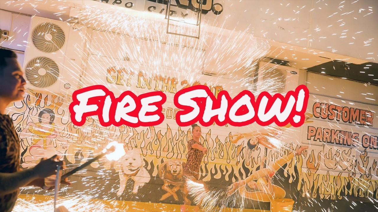 Thrilling Fire Show @the Hot Zone Bar Subic Bay!